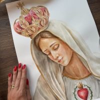 aquarela católica n sra fatima