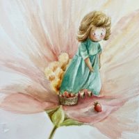 menina e flor